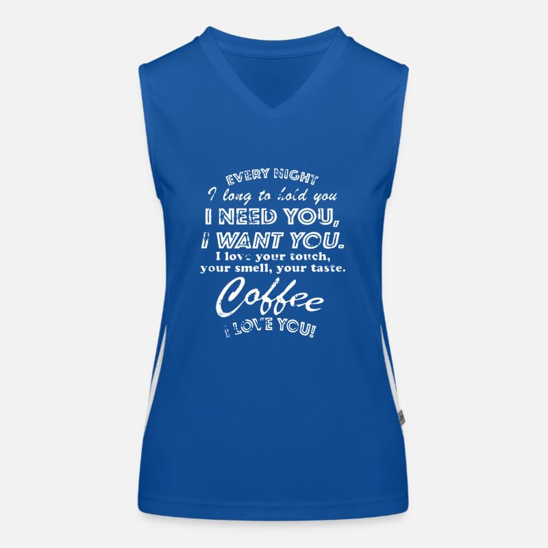 I Love Coffee Women's Functional Contrast Tank Top