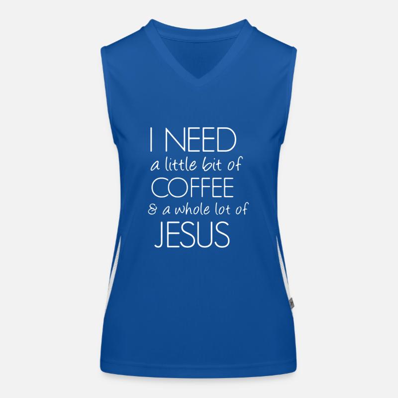 I Need Coffee And Jesus Women's Functional Contrast Tank Top