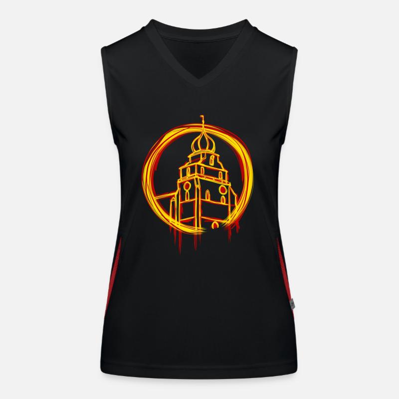 Stiftskirche Herrenberg Funktionelles Kontrast-Tank Top für Frauen