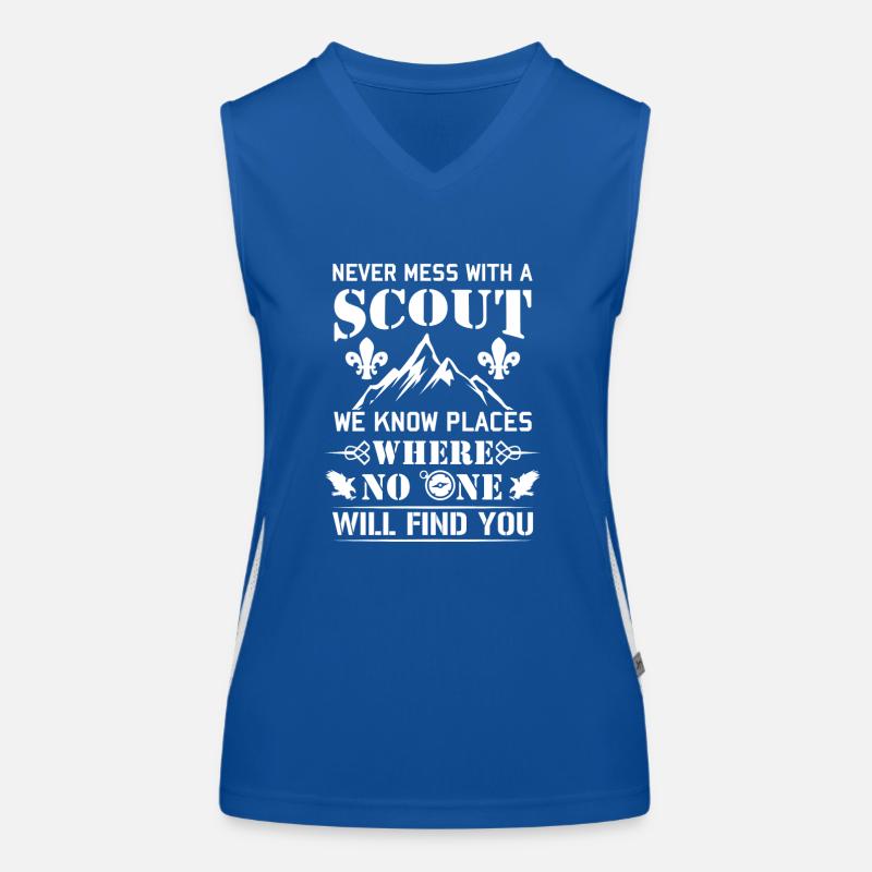 Never mess with a Scout no one will find you Women's Functional Contrast Tank Top