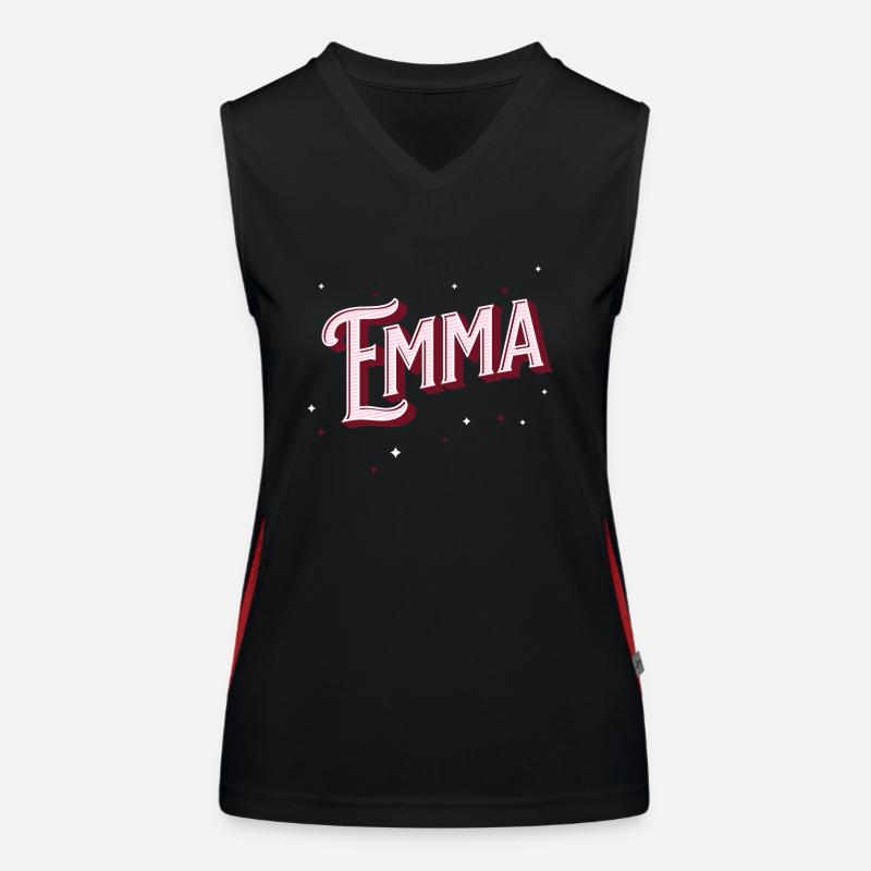 Emma names personalized Women's Functional Contrast Tank Top