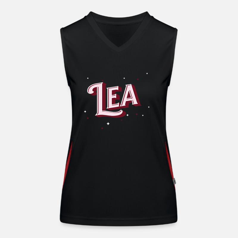 Lea name personalized Women's Functional Contrast Tank Top