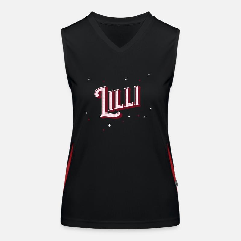 Lilli name personalized Women's Functional Contrast Tank Top