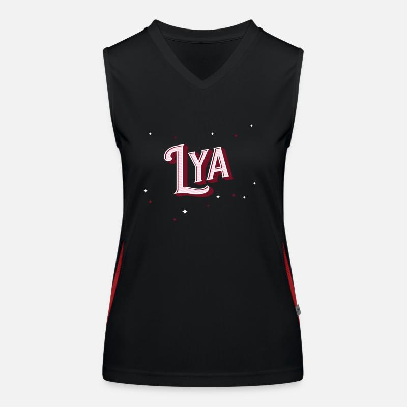 Lya name personalized Women's Functional Contrast Tank Top