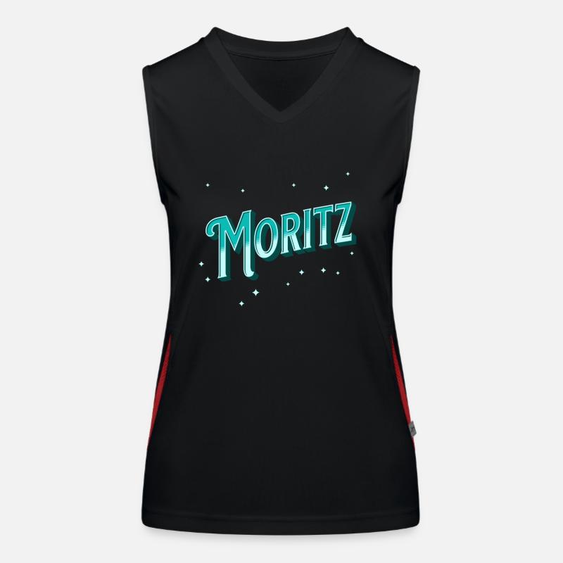 Moritz name personalized Women's Functional Contrast Tank Top