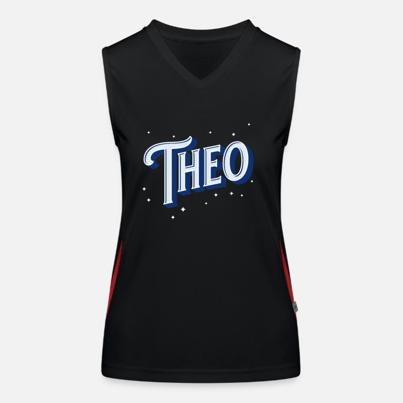 Theo name personalized Women's Functional Contrast Tank Top