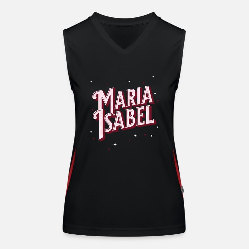 Maria Isabel name personalized Women's Functional Contrast Tank Top