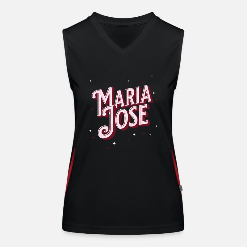 Maria Jose Namen personalisiert Funktionelles Kontrast-Tank Top für Frauen