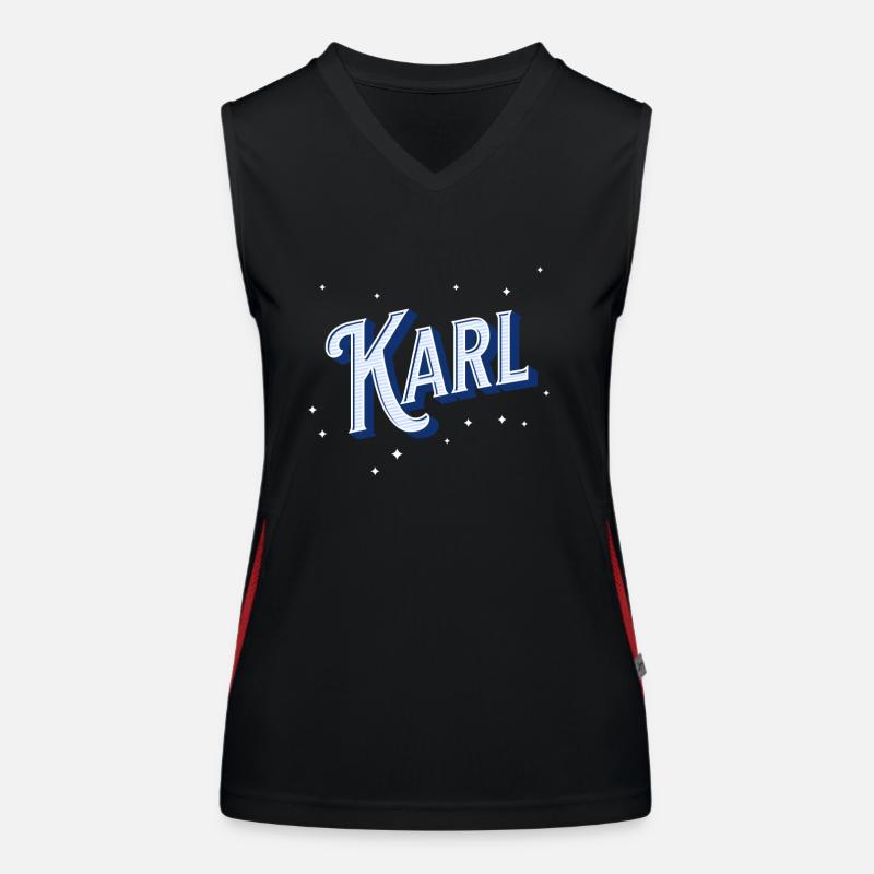 Karl name personalized Women's Functional Contrast Tank Top