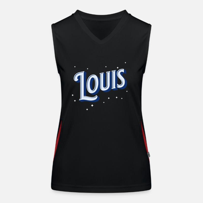 Louis name personalized Women's Functional Contrast Tank Top