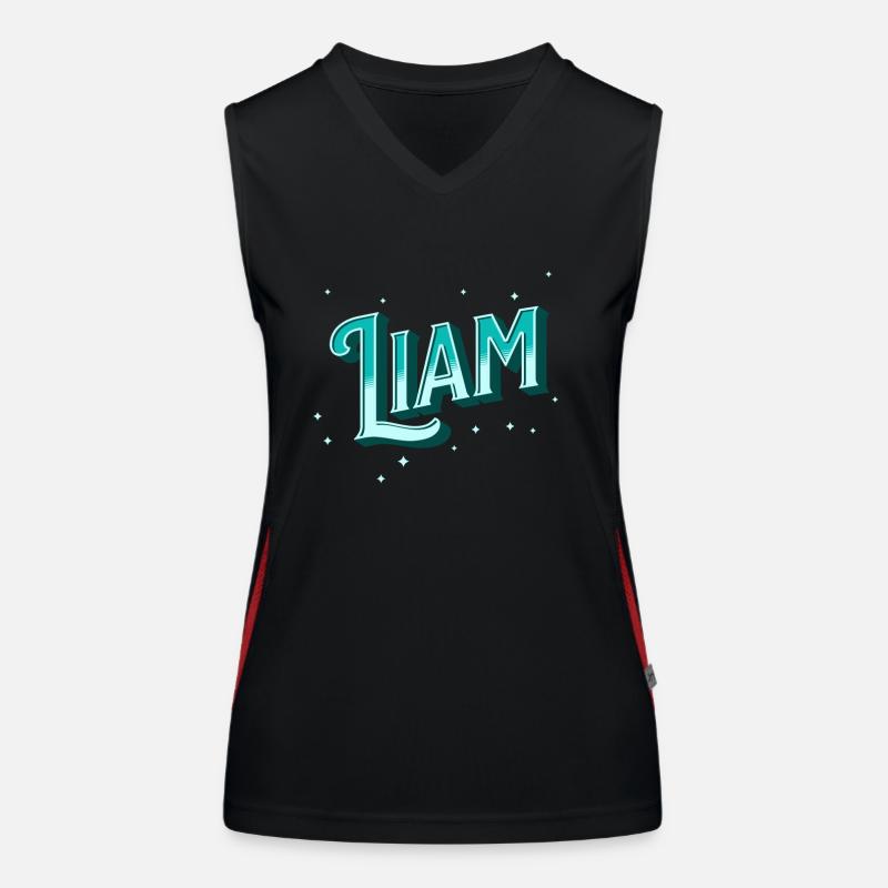 Liam name personalized Women's Functional Contrast Tank Top