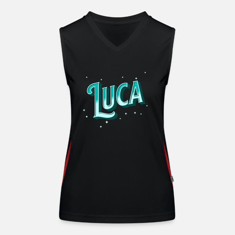 Luca name personalized Women's Functional Contrast Tank Top