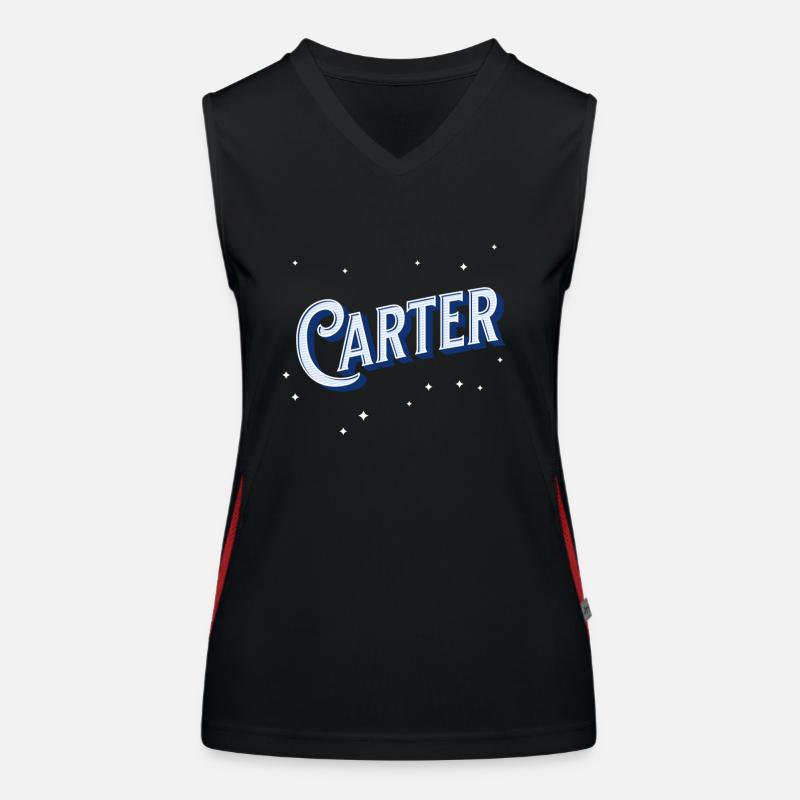 Carter name personalized Women's Functional Contrast Tank Top