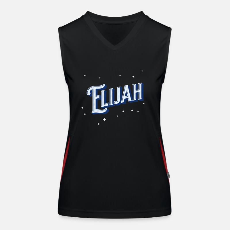 Elijah names personalized Women's Functional Contrast Tank Top