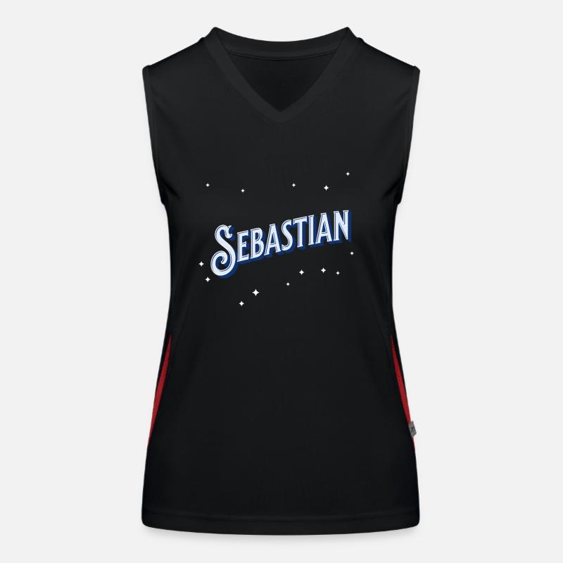 Sebastian name personalized Women's Functional Contrast Tank Top