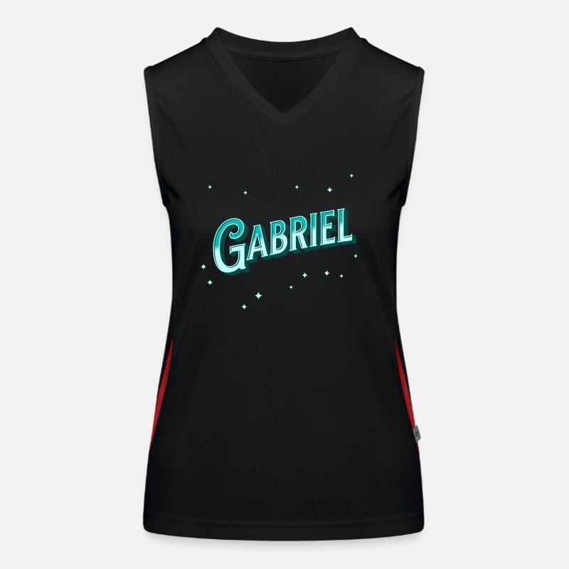 Gabriel name personalized Women's Functional Contrast Tank Top