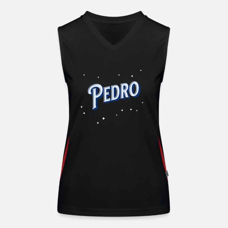 Pedro name personalized Women's Functional Contrast Tank Top