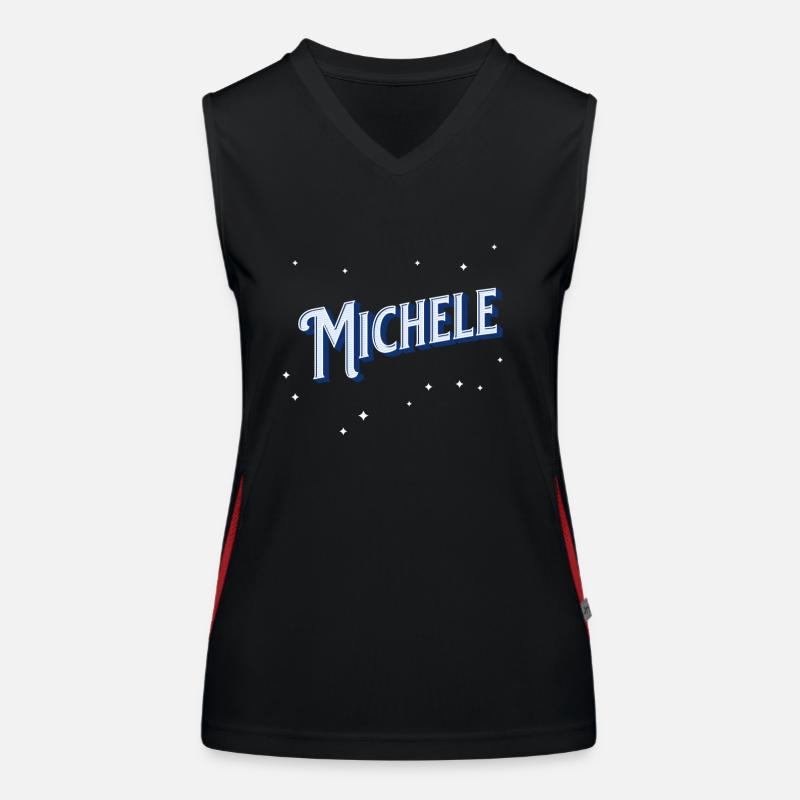 Michele name personalized Women's Functional Contrast Tank Top
