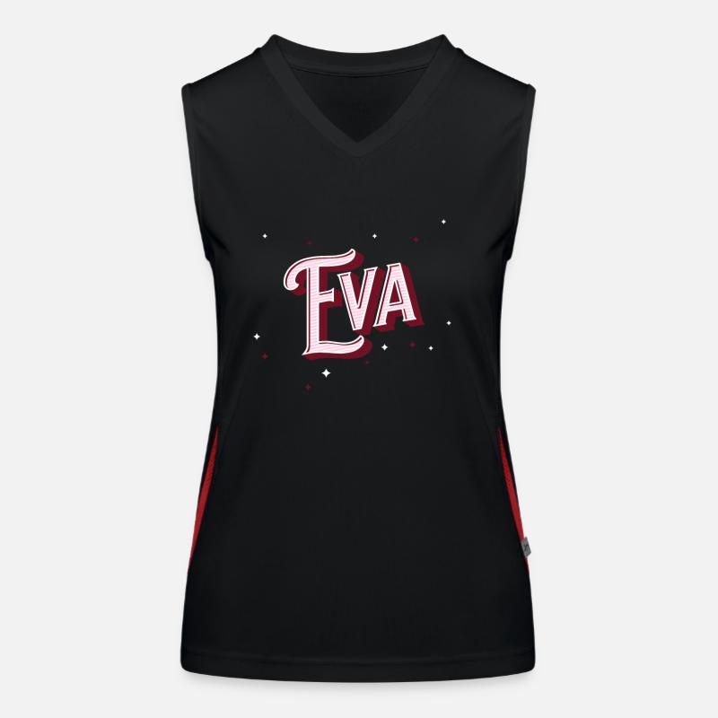 Eva name personalized Women's Functional Contrast Tank Top