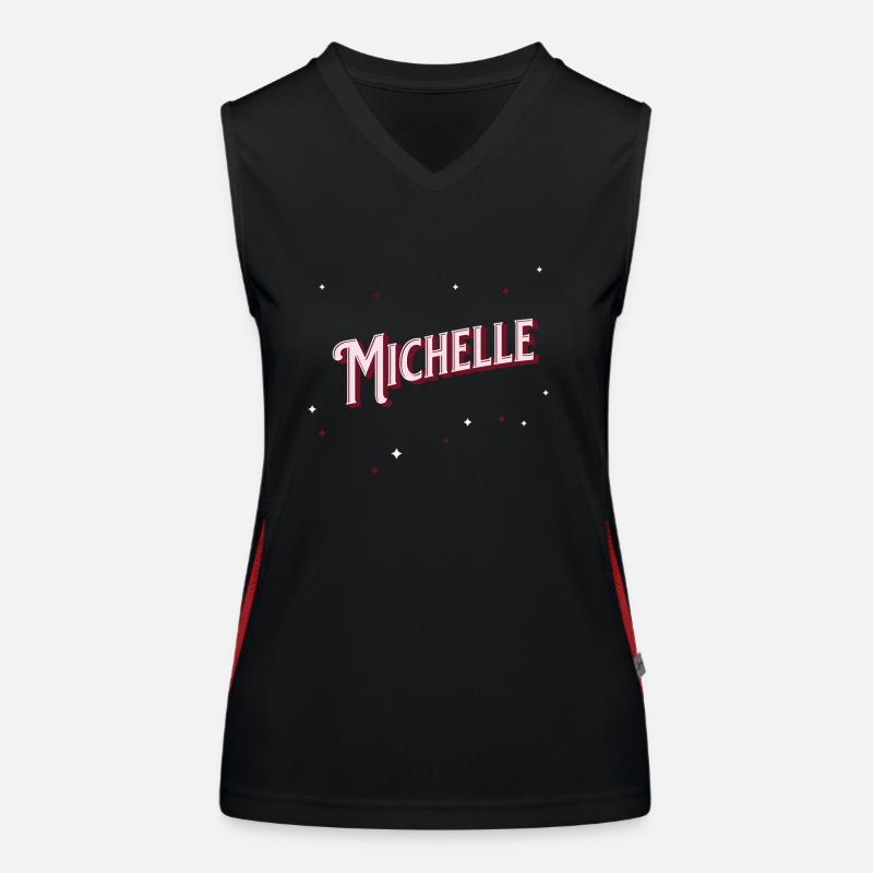 Michelle name personalized Women's Functional Contrast Tank Top