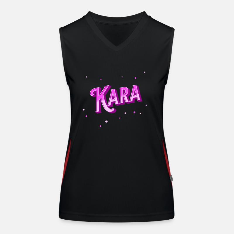 Kara name personalized Women's Functional Contrast Tank Top