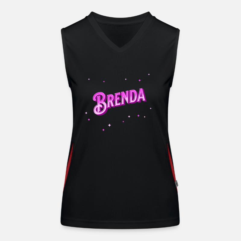 Brenda name personalized Women's Functional Contrast Tank Top