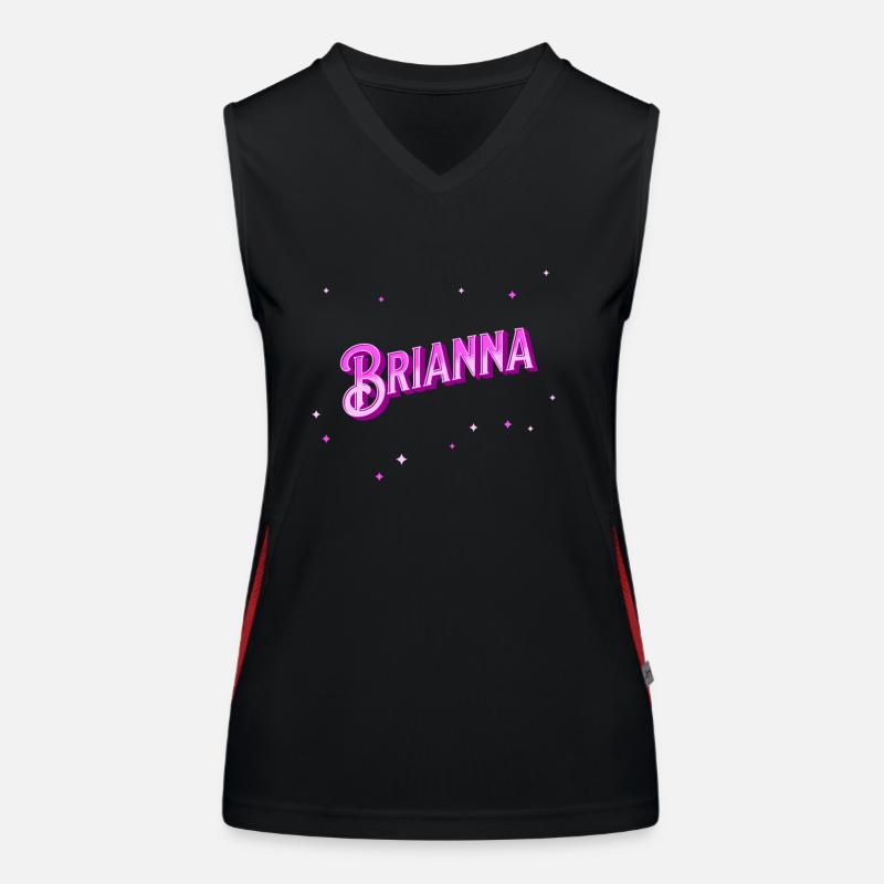 Brianna name personalized Women's Functional Contrast Tank Top