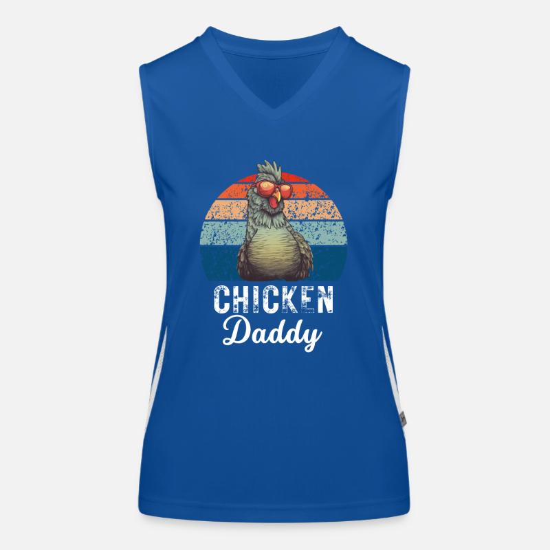 Farmer Chickens Daddy Father's Day Gift Retro Chicken Women's Functional Contrast Tank Top