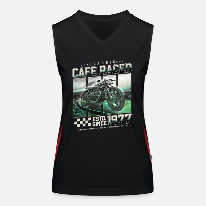 Cafe Racer built in 1977 Women's Functional Contrast Tank Top