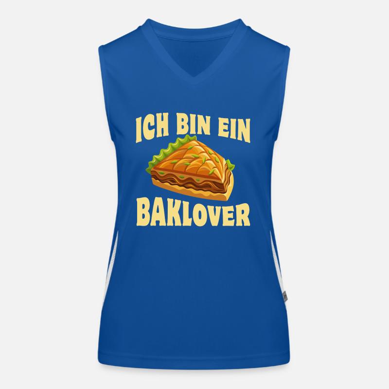 Ich bin ein Baklover, Baklava, Süßspeise, Spruch Funktionelles Kontrast-Tank Top für Frauen