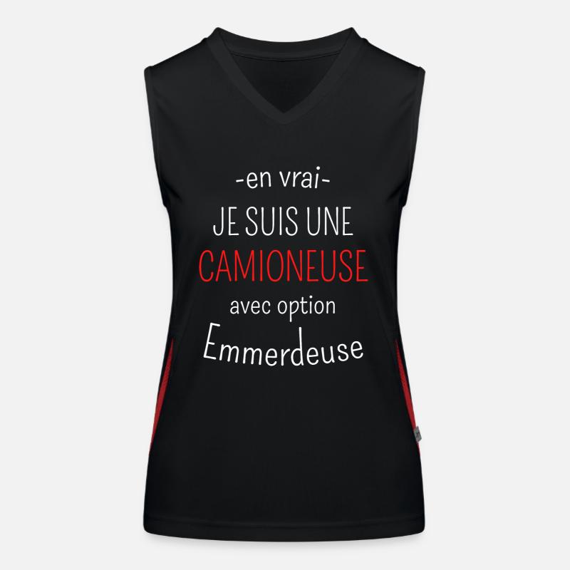 Camioneuse avec option Emmerdeuse Débardeur respirant contrasté Femme