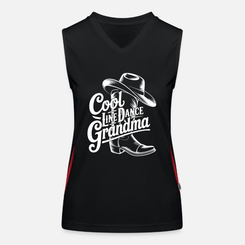 Coole Line Dance Oma. Oma hat Freude am Tanzen Funktionelles Kontrast-Tank Top für Frauen