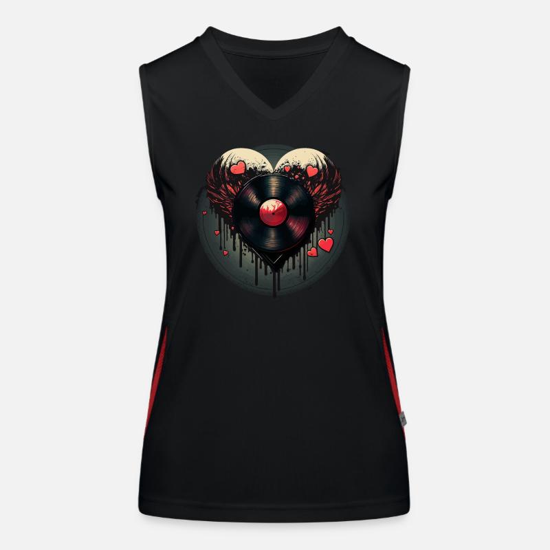 Record Collector Women's Functional Contrast Tank Top