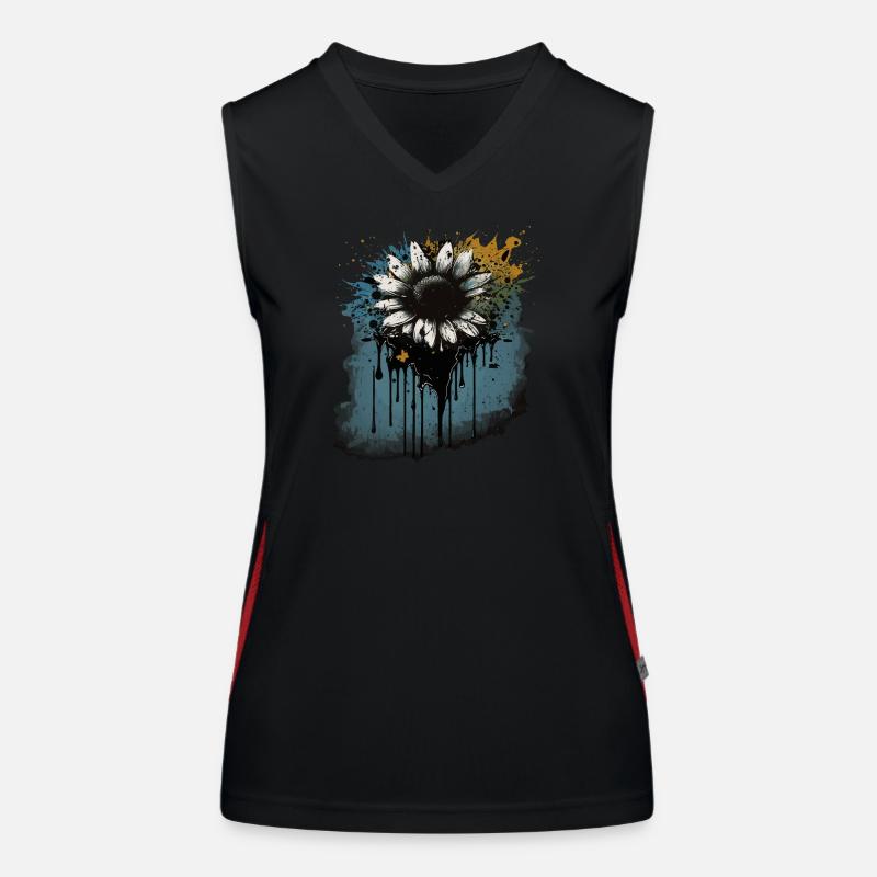 Gänseblümchen Funktionelles Kontrast-Tank Top für Frauen
