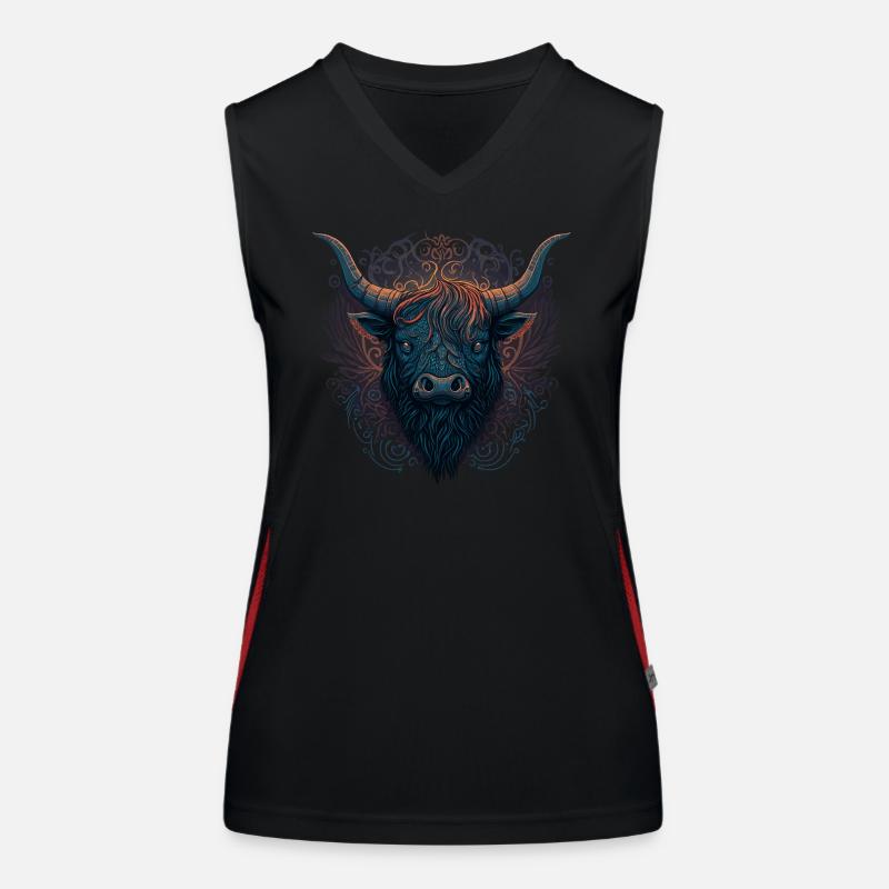 Scottish Highland cattle Women's Functional Contrast Tank Top