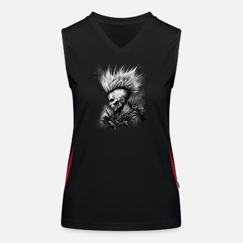 Metalpunk Zombie Women's Functional Contrast Tank Top