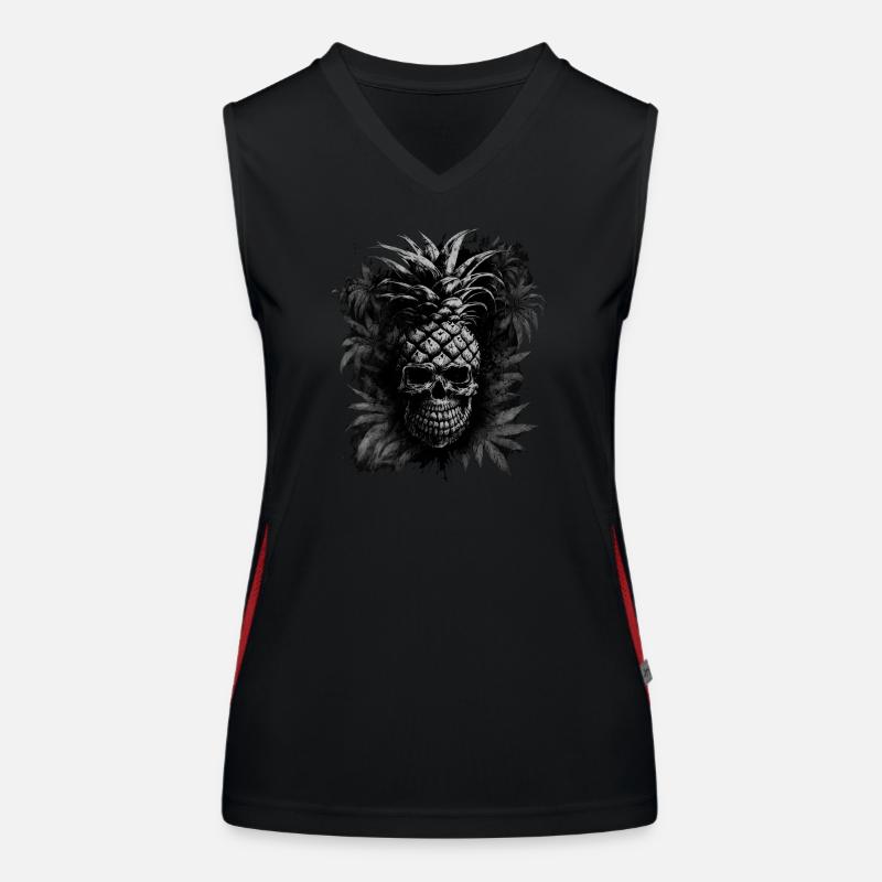 Fruit d’ananas effrayant Débardeur respirant contrasté Femme