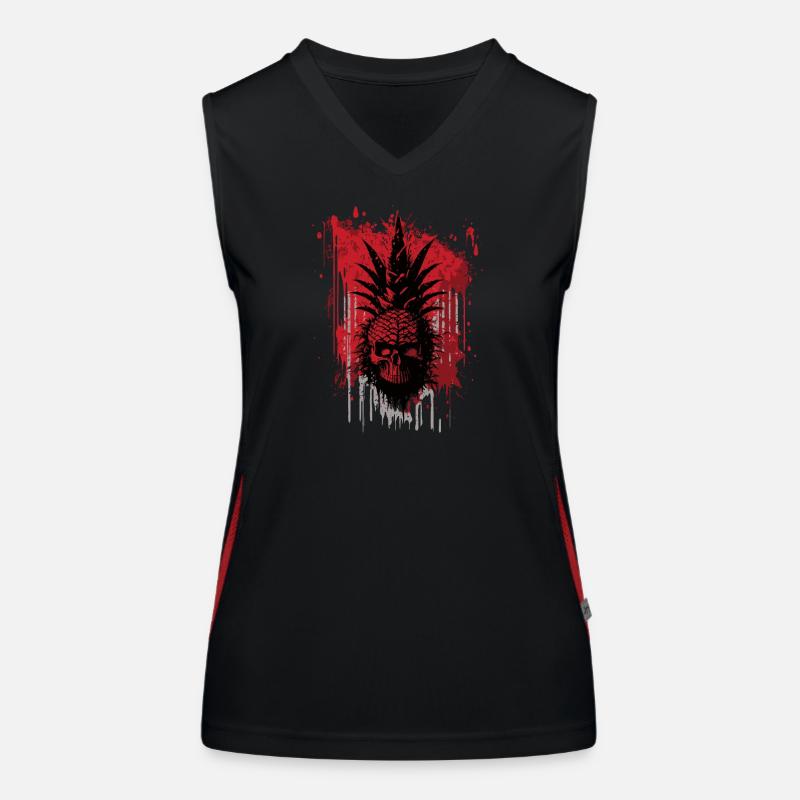 Fruit d’ananas effrayant Débardeur respirant contrasté Femme