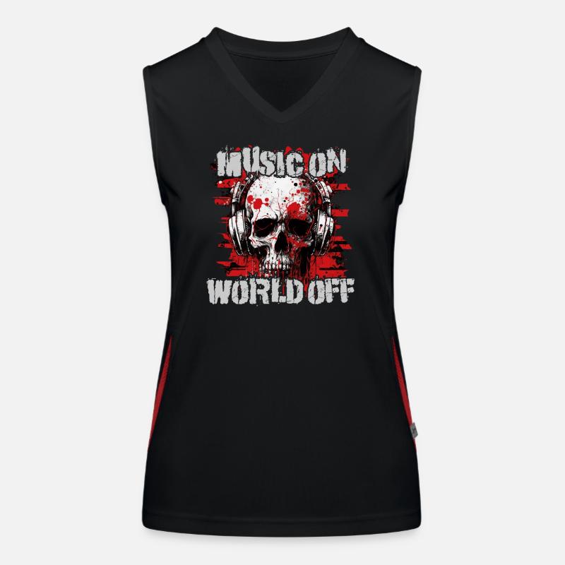 Music on, world off Women's Functional Contrast Tank Top