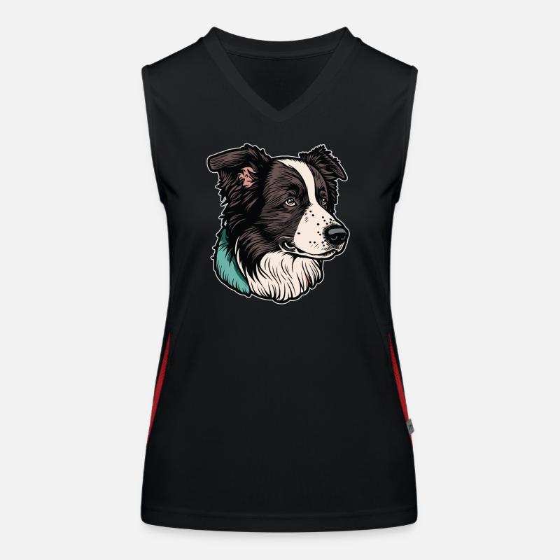 Border Collie Débardeur respirant contrasté Femme