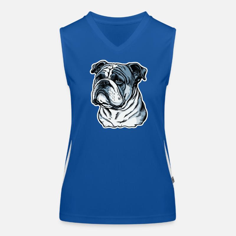 Grumpy English Bulldog Women's Functional Contrast Tank Top