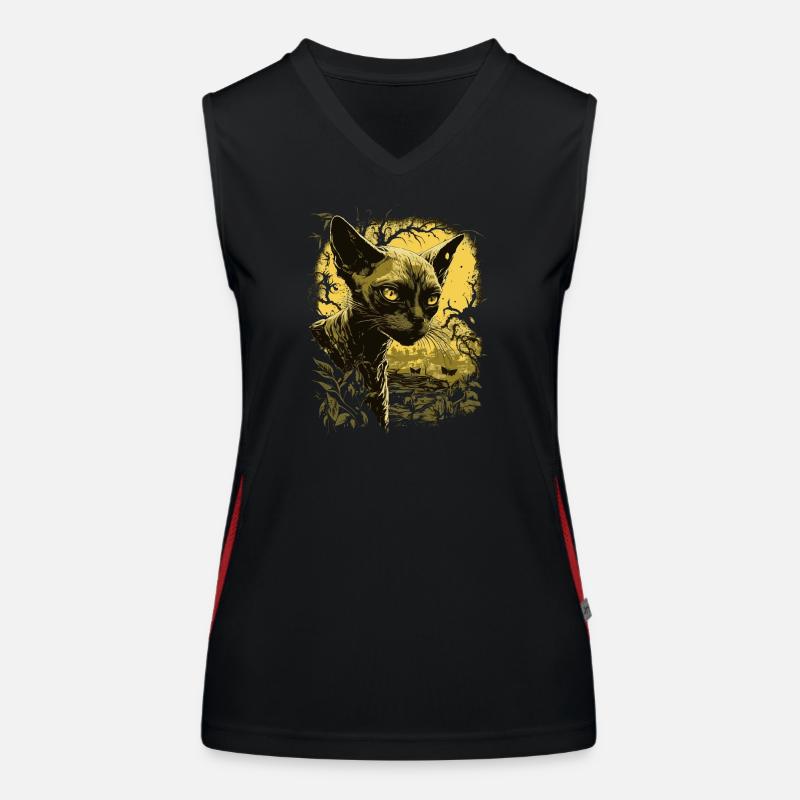 Siamese cat Women's Functional Contrast Tank Top
