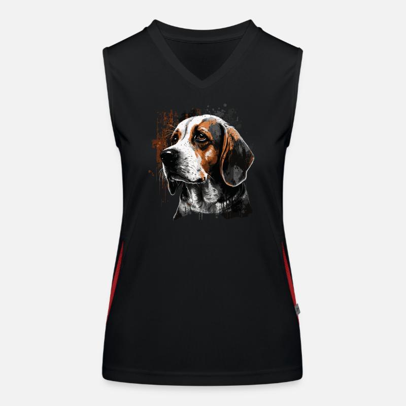 Beagle Dog Women's Functional Contrast Tank Top