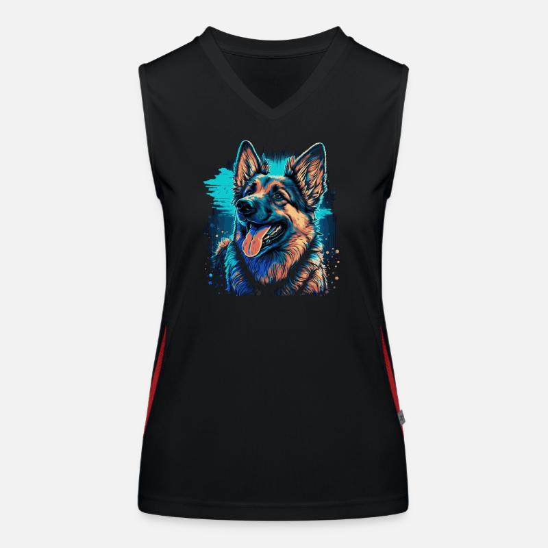 Deutscher Schäferhund Funktionelles Kontrast-Tank Top für Frauen