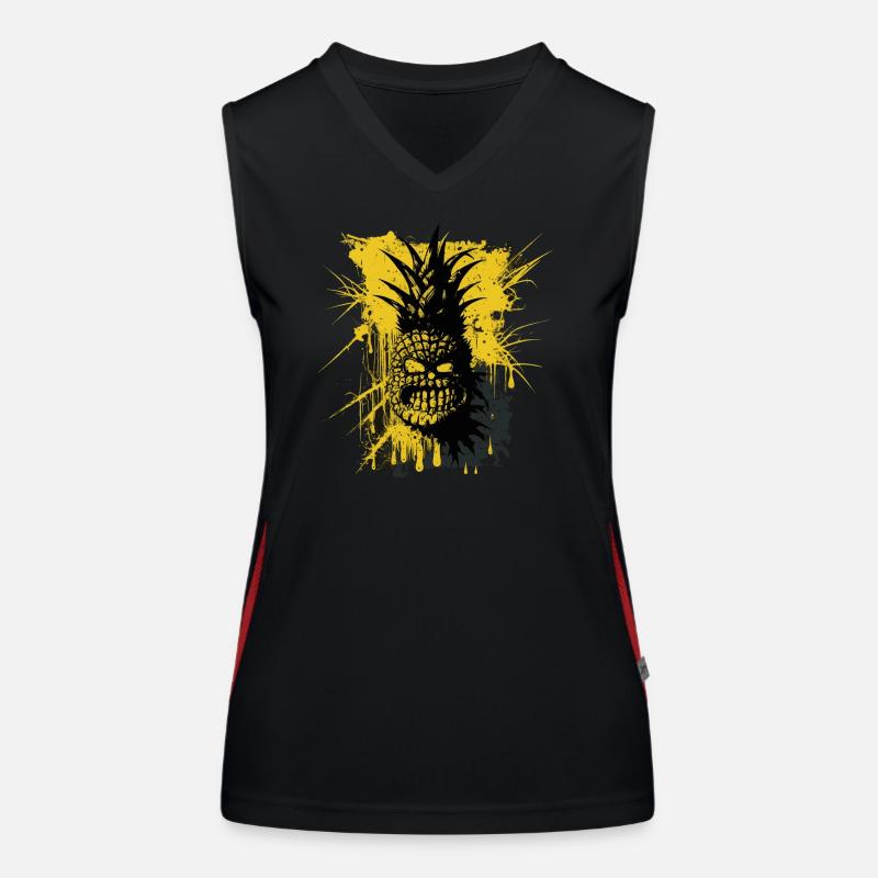 Ananas Horrorpunk Débardeur respirant contrasté Femme