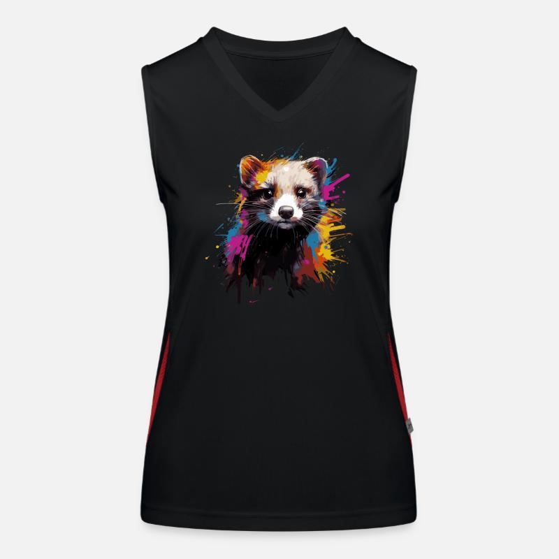 Frettchen Funktionelles Kontrast-Tank Top für Frauen