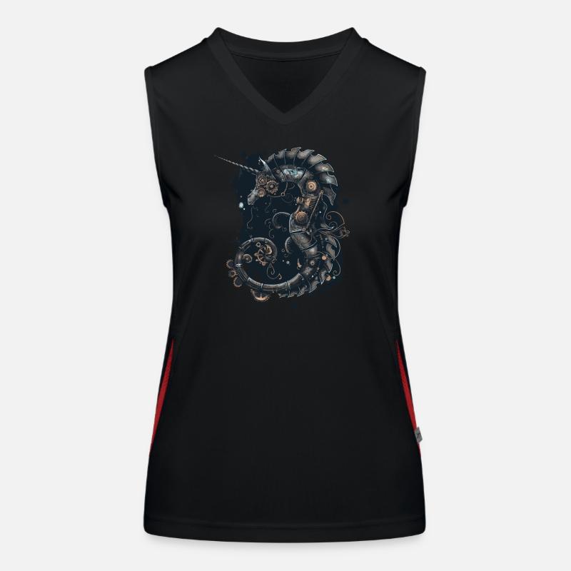 Hippocampe steampunk Débardeur respirant contrasté Femme