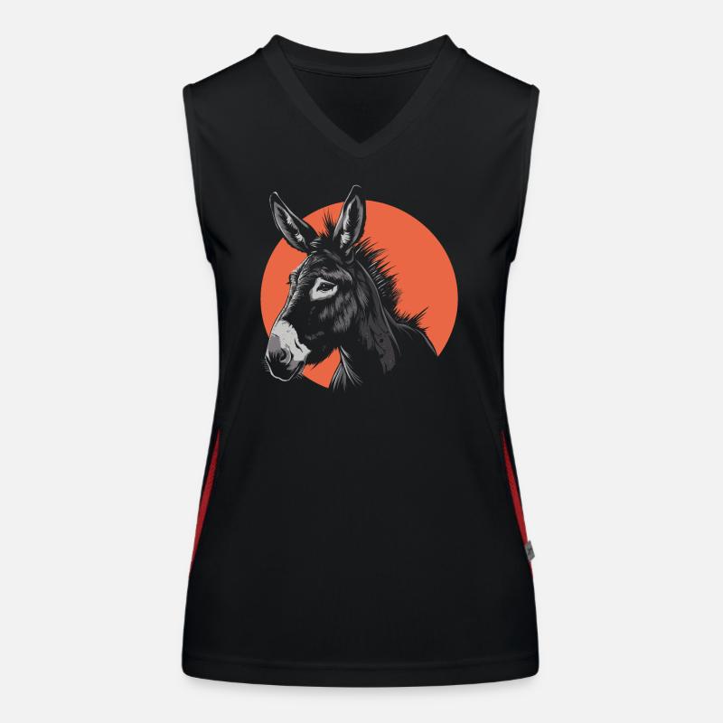 Ein Esel Funktionelles Kontrast-Tank Top für Frauen