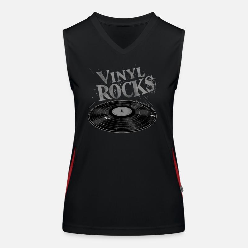 vinyl rocks Funktionelles Kontrast-Tank Top für Frauen