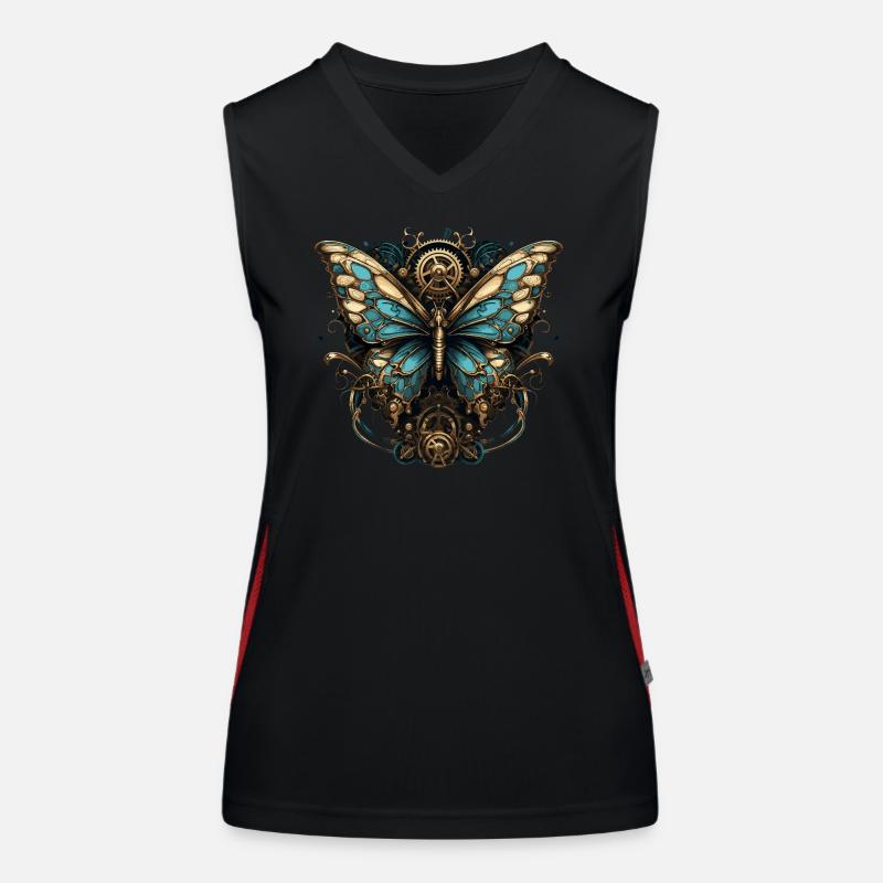 Papillon Steampunk Débardeur respirant contrasté Femme